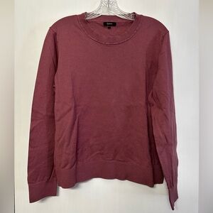 Quince Lightweight Cotton Cashmere Burgundy Sweater